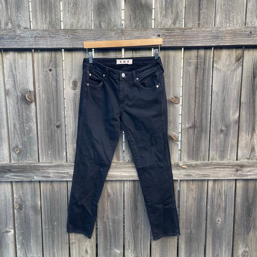 AMO • Kate Slim Straight Leg Jeans Black Magic